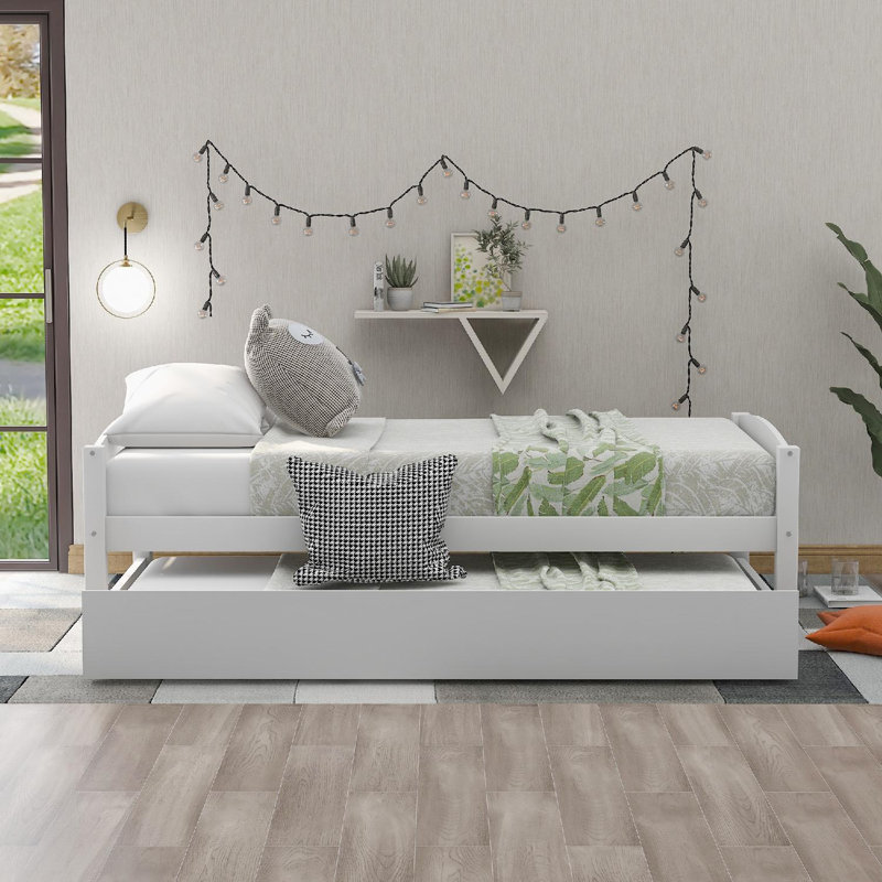 Harriet Bee Vosgan Solid Wood Daybed with Trundle & Reviews Wayfair